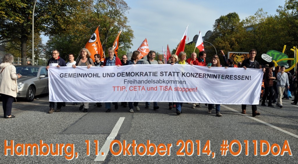 Start des Demonstrationszuges am Besenbinderhof
